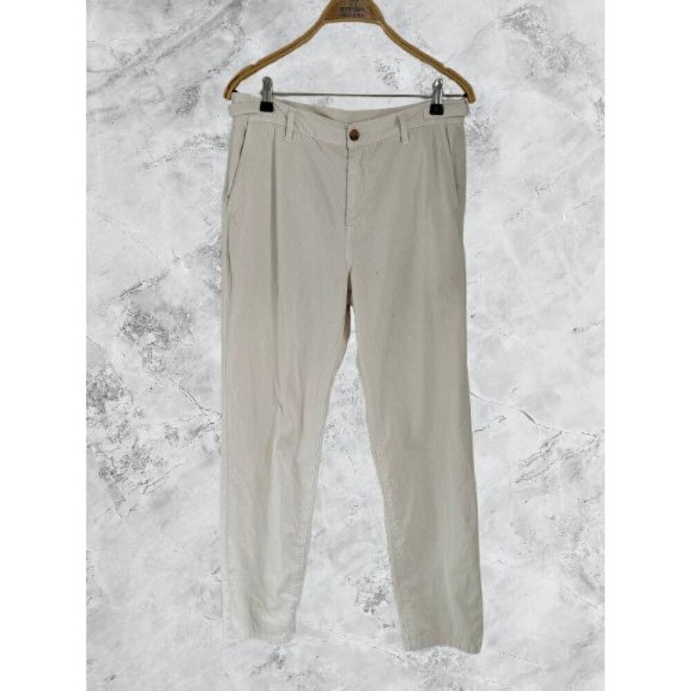 John Elliott Men's 100% Cotton Canvas Pants White Size 32/30